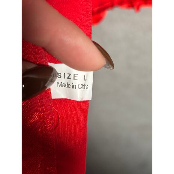 Harley Quinn Corset Costume Batman DC Red Black Womens Size Large - Picture 6 of 9